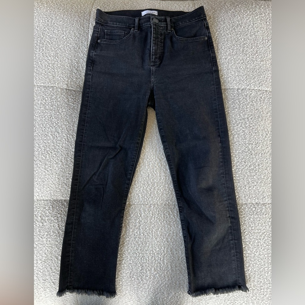 LOFT - Women’s Black High-Rise Straight Jeans